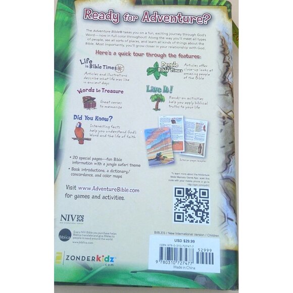 NIV Adventure Bible For Kids - Full Color * Hardcover Christian Book * AB20 aa - Picture 5 of 5